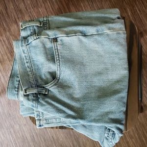 Lee Riders Women's Basic Blue Denim Jeans, Size 14 Long, 5 Pocket, Straight Leg